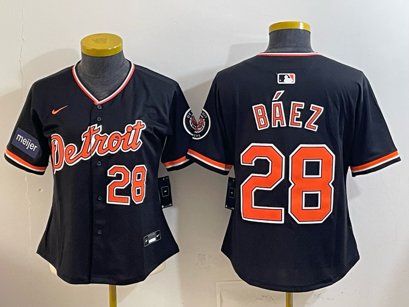 Youth Detroit Tigers #28 Baez black Nike 2026 MLB Jersey 0414002->youth mlb jersey->Youth Jersey